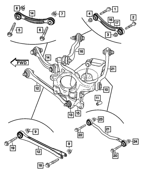 Rear Suspension and Cradle for 2014 Dodge Challenger #1
