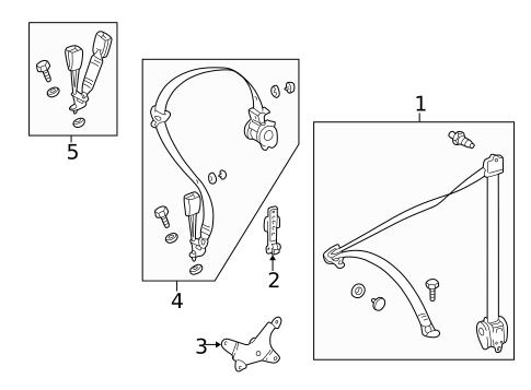 Rear Seat Belts for 2000 Mercedes-Benz E320 #0