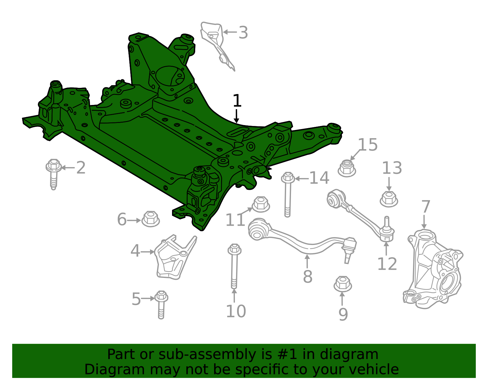31106891261 - 2019-2024 BMW X3 Suspension Sub-Frame Cross-Member