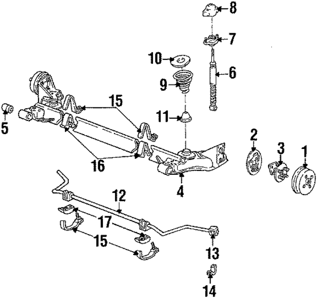 22569456 - : Clamp for Buick: Skyhawk, Skylark, Somerset, Somerset Regal | Cadillac: Cimarron | Chevrolet: Cavalier, Corsica | Oldsmobile: Achieva, Calais, Cutlass Calais | Pontiac: Grand Am, Sunbird Image