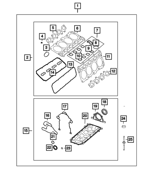 Engine Identification, Service Engines & Engine Service Kits for 2020 Dodge Challenger #1