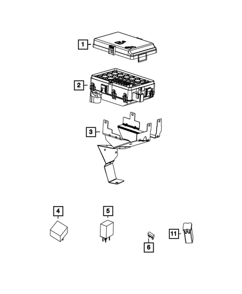 Power Distribution Center, Fuse Block, Junction Block, Relays and Fuses for 2016 Chrysler 300 #0