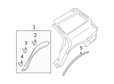 Exterior Trim - Quarter Panel for 2009 Subaru Outback #0