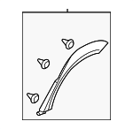 91112AG27BNN - Body: Side Molding for Subaru: Outback Image