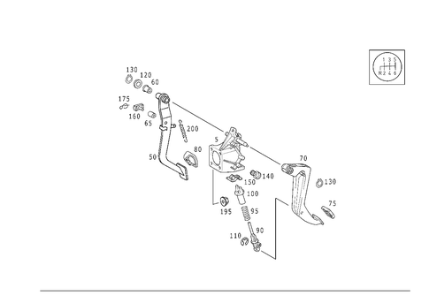 Pedal Assembly with Bearing for 2002 Mercedes-Benz SLK320 #0
