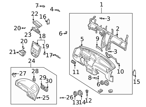 Instrument Panel for 2001 Kia Rio #0