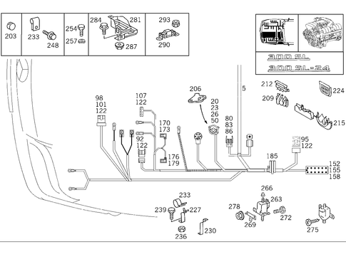 Engine Cable Harness for 1993 Mercedes-Benz 300SL #0