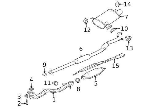 Exhaust Components for 2005 Mitsubishi Lancer #0