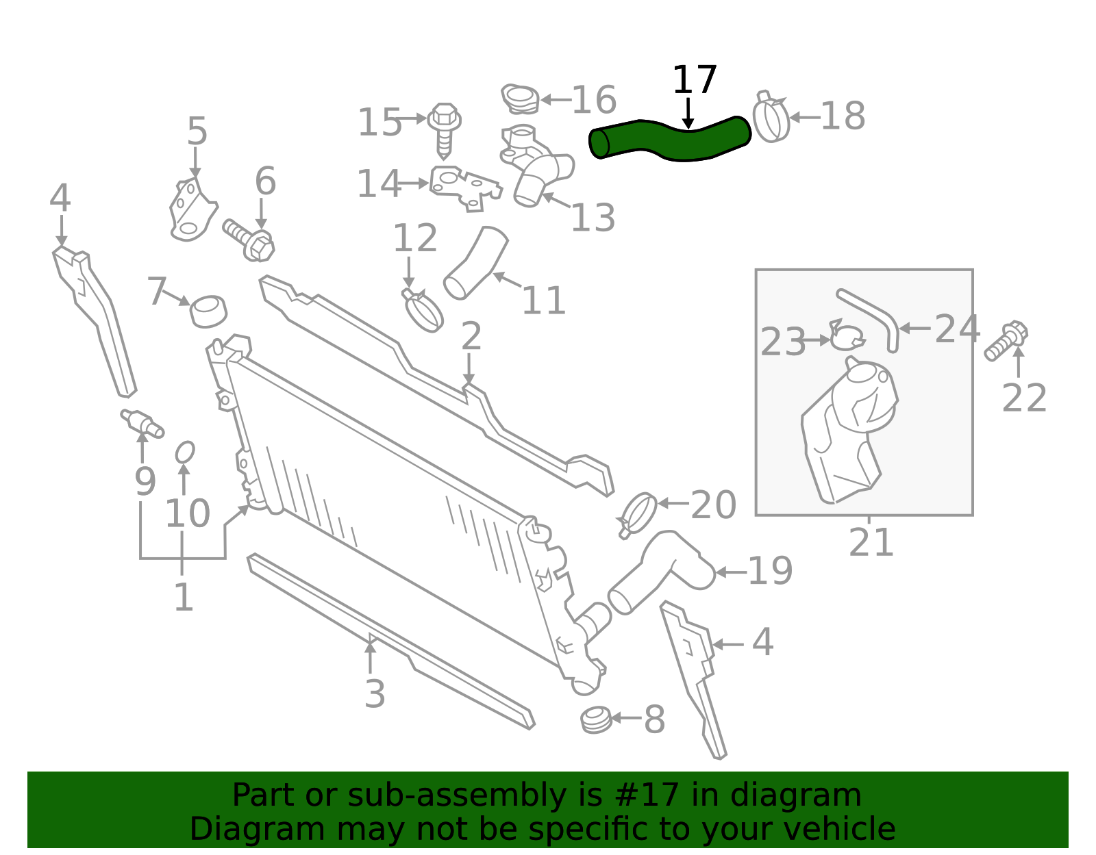 Genuine Official Toyota Radiator Coolant Hose part# SU003-01189