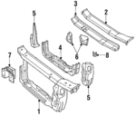 10221072 - Body: Radiator Support for Buick: Regal | Chevrolet: Lumina | Oldsmobile: Cutlass Supreme | Pontiac: Grand Prix Image