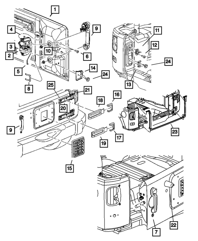 68079246AB - Body Sheet Metal Except Doors: Tailgate for Mopar Image
