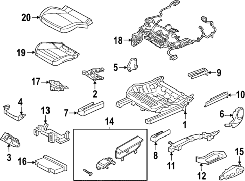 Front Seat Components for 2023 Porsche Taycan #5