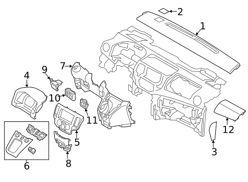 Instrument Panel Components for 2017 Chevrolet City Express #0