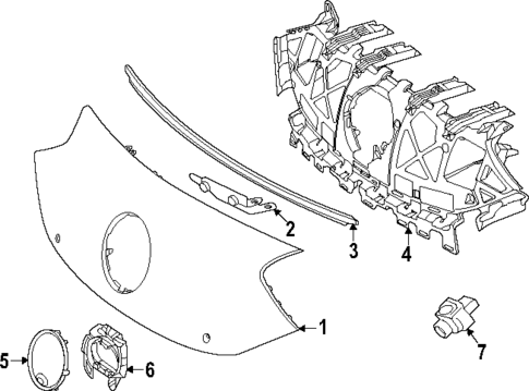 Grille & Components for 2025 Mercedes-Benz EQE AMG&reg; #0