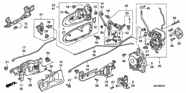 Door Locks - Outer Handle for 2008 Honda S2000 #0