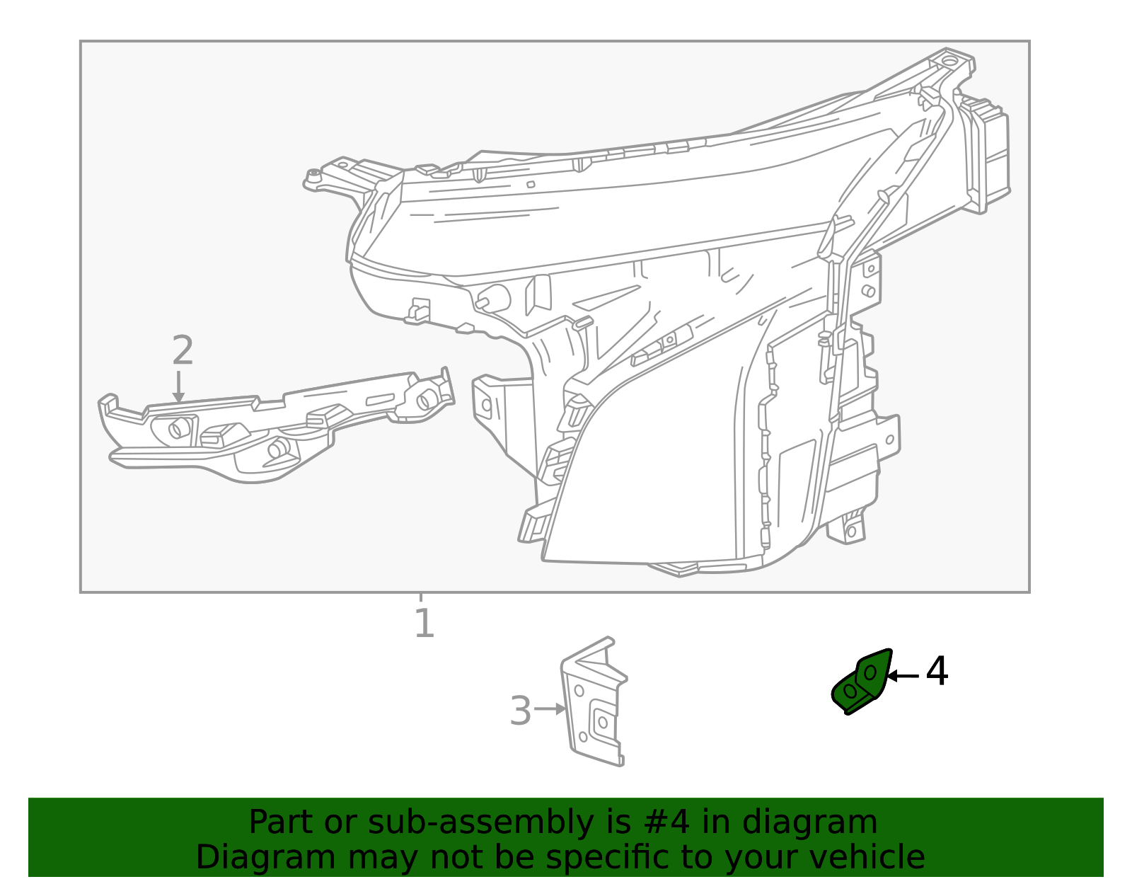 2025-2026 Chevrolet Equinox Lower Bracket 26383259 | OEM Parts Online