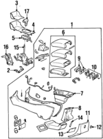 25649869 - Body: Console Assembly for Oldsmobile: 88, LSS, Regency Image