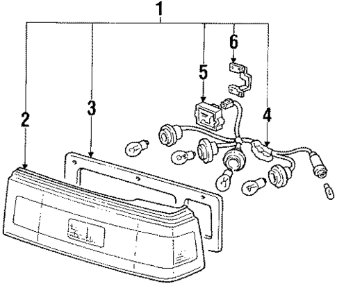 Combination Lamps for 1987 Honda Accord #1