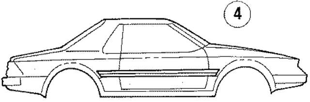 E4GZ6720000BD - Body: Stripe Tape for Ford: EXP Image