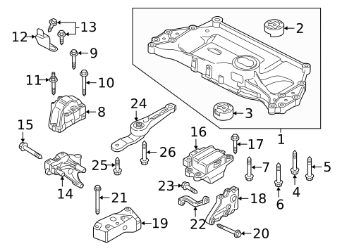 Engine & Trans Mounting for 2016 Volkswagen Jetta #0