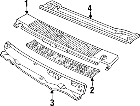 Cowl for 1992 Pontiac Sunbird #0