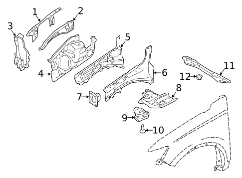 Structural Components & Rails for 2021 Lincoln Nautilus #0