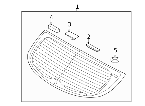 Glass - Lift Gate for 2014 Kia Rio #0