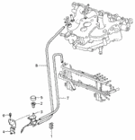 17205PC6000 - Body/Air Conditioning: CLAMP, TUBE (7.5X2) for Honda Image