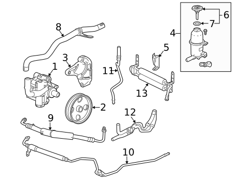 Pump & Hoses for 2011 Cadillac SRX #0