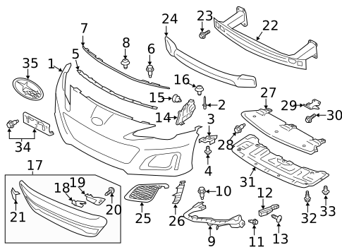 Bumper & Components - Front for 2018 Subaru BRZ #0