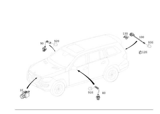 9053902 - Electrical System: Camera for Mercedes-Benz: E250, E350, E400, E550, E63 AMG, E63 AMG S, GL350, GL450, GL550, GL63 AMG, GLE300d, GLE350, GLE400, GLE63 AMG, GLS350d, GLS450, GLS550, GLS63 AMG, ML250, ML350, ML400, ML550, ML63 AMG Image image