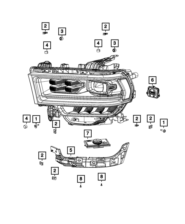 « 68448966AA – Electrical : Vis, Côté Droit pour Mopar Image »