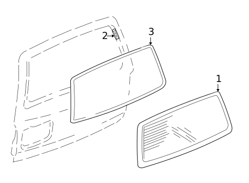 Glass - Lift Gate for 2005 Mitsubishi Montero #0