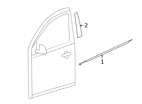 Exterior Trim - Front Door for 2019 Nissan Versa #0
