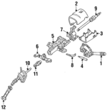 FOAZ3B676A - Steering: Main-shaft for Ford: Country Squire, LTD Crown Victoria | Lincoln: Mark VII, Town Car | Mercury: Colony Park, Grand Marquis Image