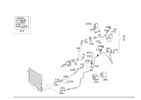 Refrigerant Line Arrangement for 2006 Mercedes-Benz E320 #0