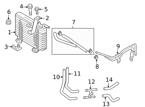 Trans Oil Cooler for 2014 Mitsubishi Outlander #0