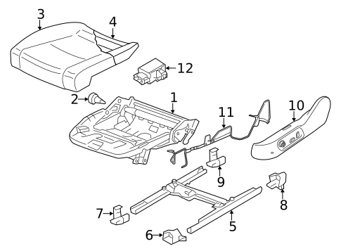 Front Seat Components for 2015 Volkswagen CC #1