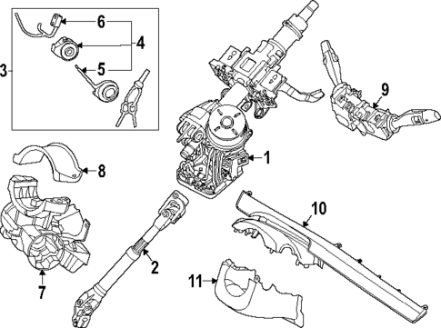 Steering Column Assembly for 2023 Kia Seltos #1