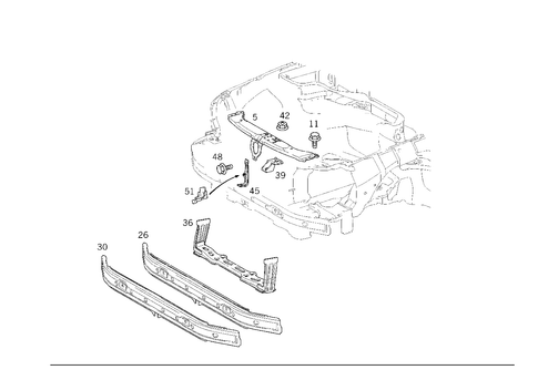 Front Stiffening and Radiator Support for 1999 Mercedes-Benz E430 #0