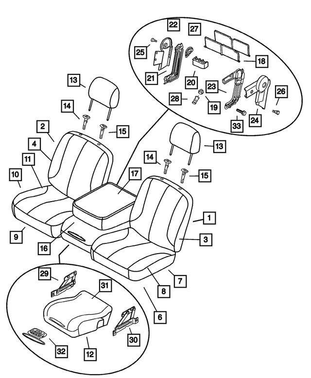 5080965AA - Interior Trim: Front Seat Frame for Mopar Image