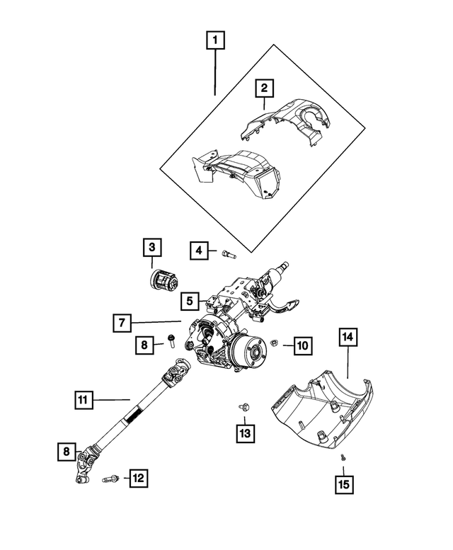 6WK44DX9AB - Steering: Steering Column Shroud for Mopar Image image