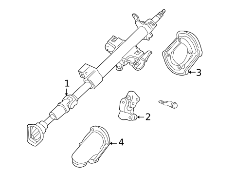 Steering Column Assembly for 2001 Mazda Tribute #0