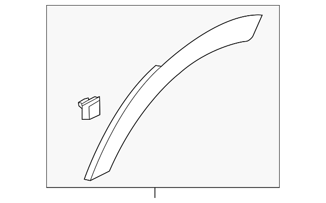 thumbnail image 2 of Kia Sportage 2023-2025 Rear Passenger Side Fender Molding - Matte Black, OEM 87742P1000BKL 2 of 6