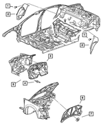 SM06VXLAD - Body Sheet Metal Except Doors: Wheelhouse Carpet, Right for Mopar Image