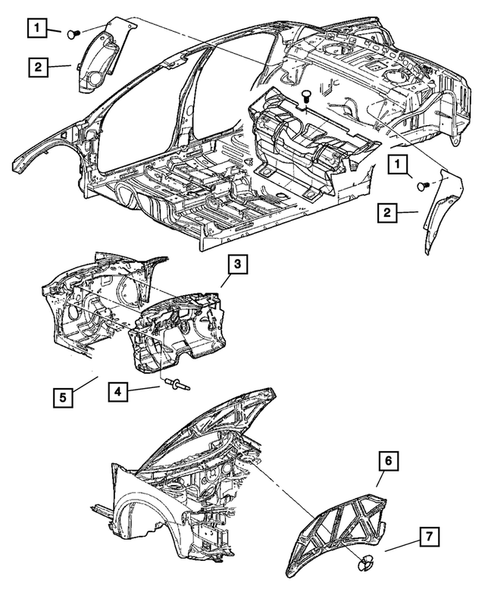 Splash Shields- Seals for 2006 Chrysler Sebring #2
