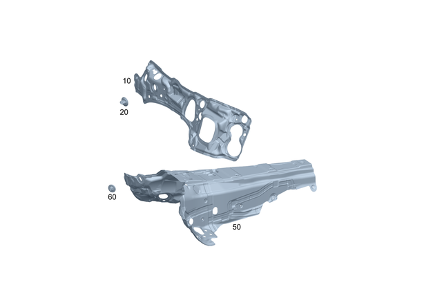 2066822203 - Instrument Panel/Center Console/Linings: Dampening, Firewall for Mercedes-Benz Image image