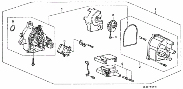 Distributor (TEC) for 2001 Honda Accord #0