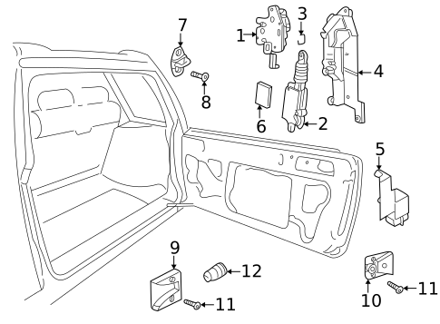 Lock & Hardware for 2005 Land Rover Freelander #1