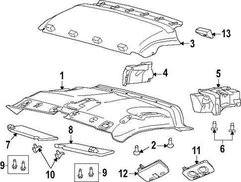 Interior Trim - Roof for 2025 Ram ProMaster EV #0